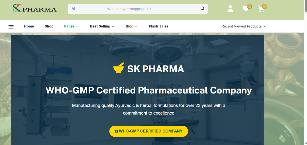 SK Pharma (Pharmaceutical Corporate Website Development)