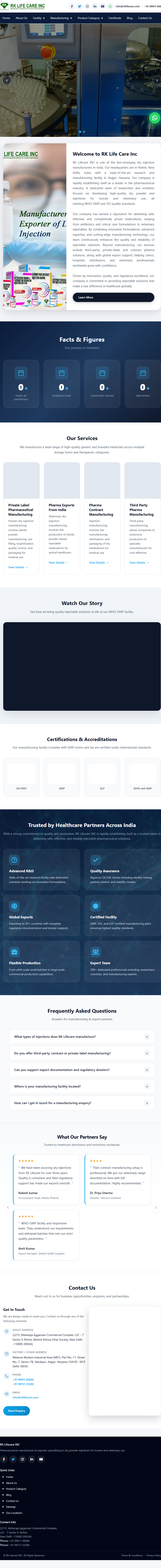 RKLifecare ( Healthcare & Pharmaceutical Website Development)