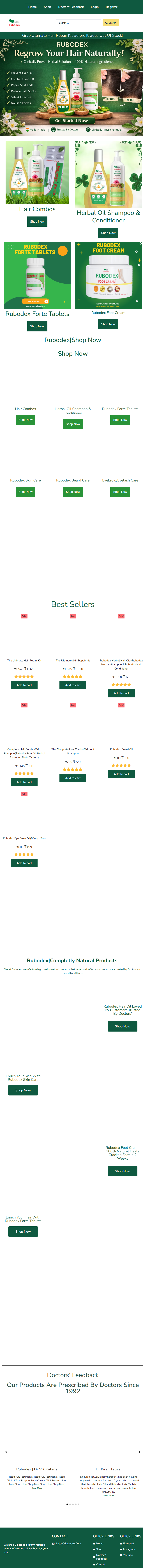 Rubodex (Healthcare Product Website Development)